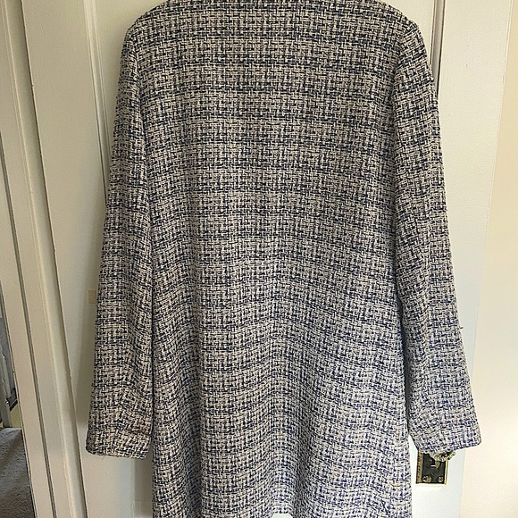 Karl Lagerfeld Blue and white long blazer - Picture 1 of 2